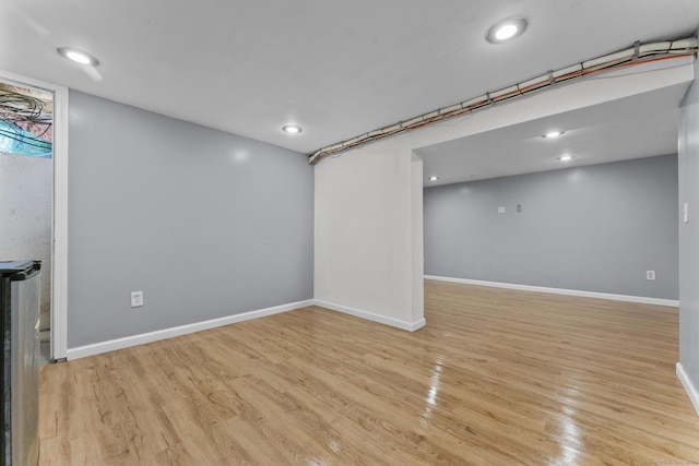 64 Iron St, Ledyard, CT 06339 - finished basement with wood finished floors and recessed lighting
