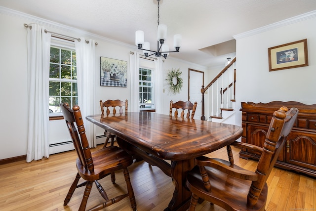 10 Empire Way, Bristol, CT 06010 - dining room with a chandelier, light wood-type flooring, crown molding, and stairs