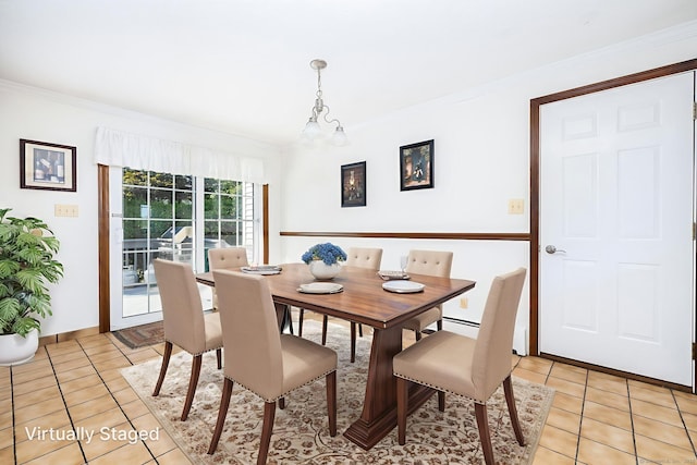 10 Empire Way, Bristol, CT 06010 - dining space featuring ornamental molding and light tile patterned floors