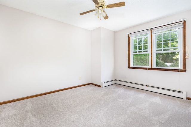 10 Empire Way, Bristol, CT 06010 - spare room with a baseboard heating unit, carpet flooring, and ceiling fan