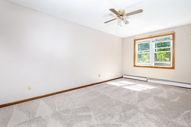 10 Empire Way, Bristol, CT 06010 - carpeted spare room featuring a baseboard heating unit and a ceiling fan
