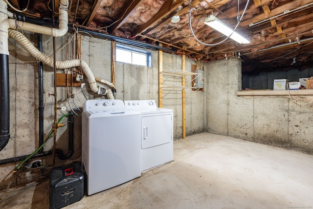 10 Empire Way, Bristol, CT 06010 - basement featuring washer and dryer and electric panel