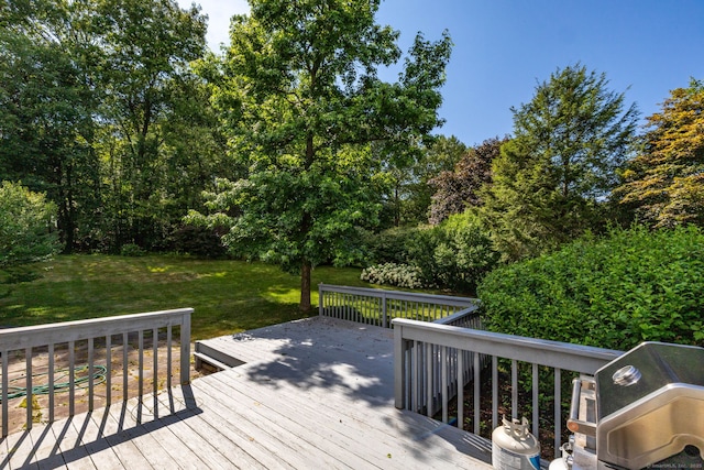 10 Empire Way, Bristol, CT 06010 - wooden deck featuring a lawn and a grill