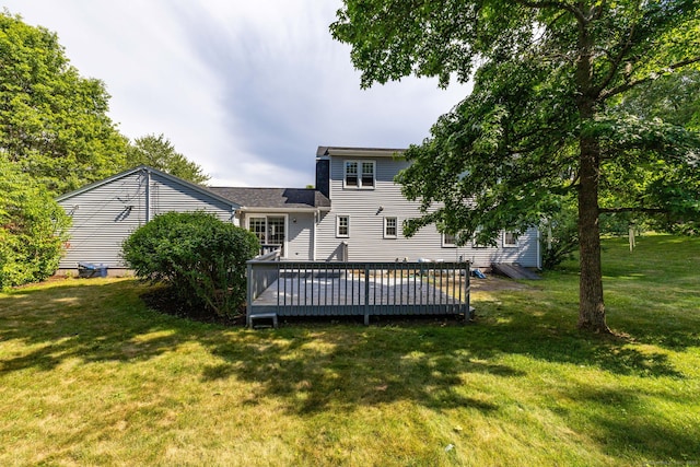10 Empire Way, Bristol, CT 06010 - rear view of property with a lawn and a deck