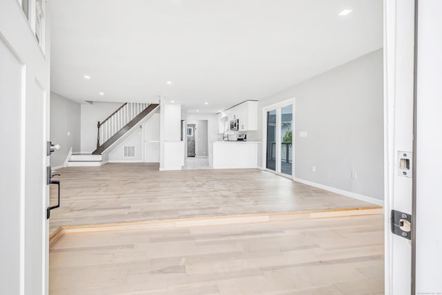 34 2nd Ave, East Haven, CT 06512 - entryway featuring recessed lighting, light wood-type flooring, and stairway