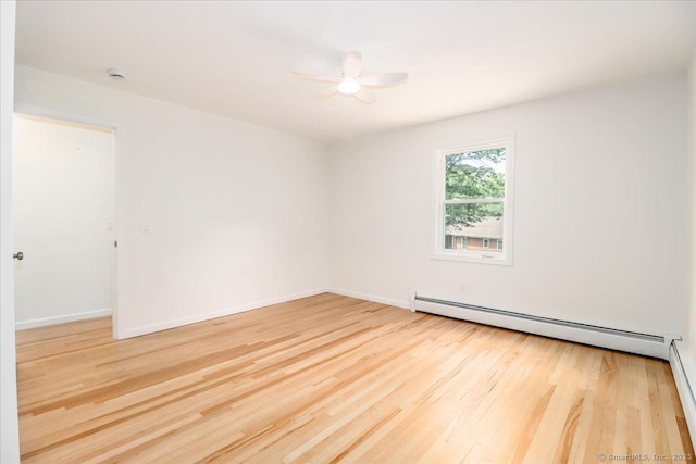 36 Jotham Rd, New Milford, CT 06776 - unfurnished room with baseboard heating, wood finished floors, and a ceiling fan