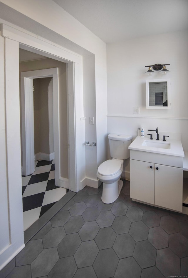 214 Broadway, Norwich, CT 06360 - half bathroom featuring tile patterned floors and vanity