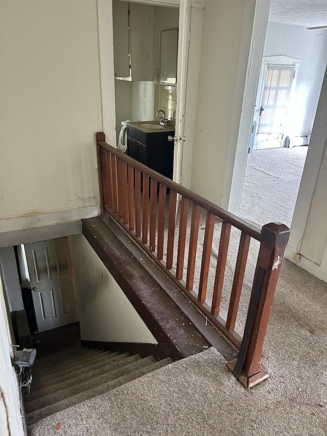 36 Boswell Ave, Norwich, CT 06360 - stairs with carpet flooring