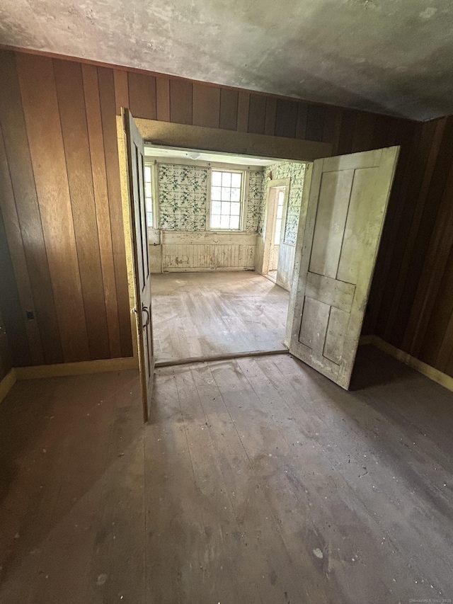 36 Boswell Ave, Norwich, CT 06360 - foyer entrance with wood walls and hardwood / wood-style flooring