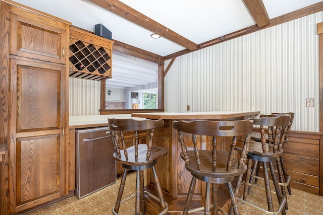 934 Jerome Ave, Bristol, CT 06010 - indoor bar with beamed ceiling and dishwashing machine