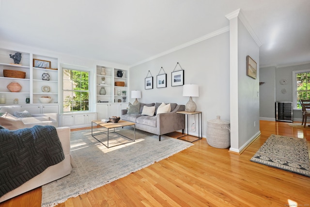 30 Poppy Ln, East Lyme, CT 06333 - living room featuring ornamental molding and wood finished floors