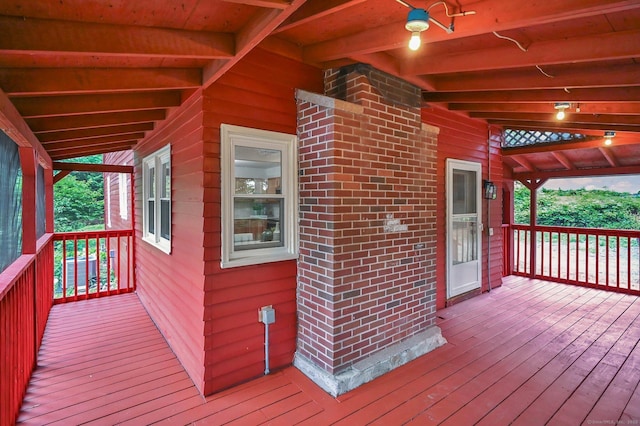 112 Lake Rd, Andover, CT 06232 - view of wooden deck