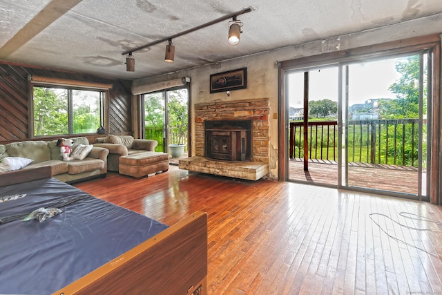 25 Summer Pl, Milford, CT 06460 - living room featuring hardwood / wood-style floors, plenty of natural light, and a fireplace