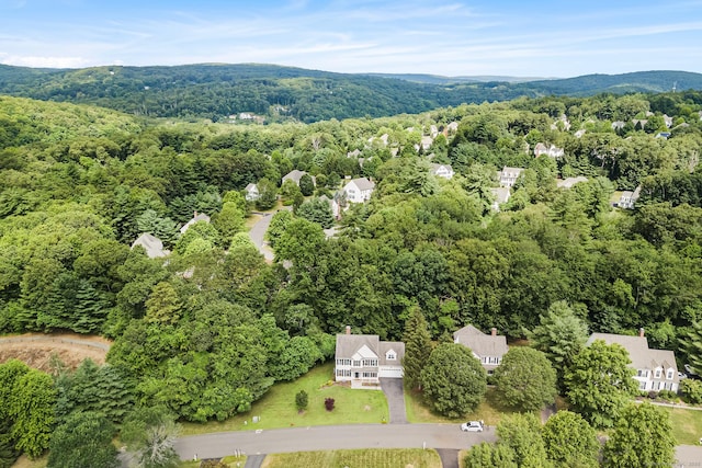 50 Buckingham Rd, Avon, CT 06001 - bird's eye view of a heavily wooded area and a mountainous background