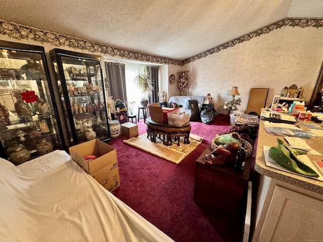 70 Regency Dr, Windsor, CT 06095 - living area with a textured ceiling and carpet floors