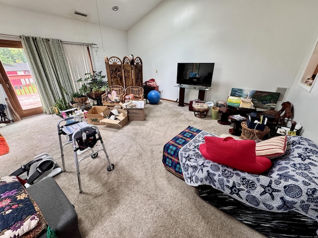 70 Regency Dr, Windsor, CT 06095 - carpeted living area featuring lofted ceiling