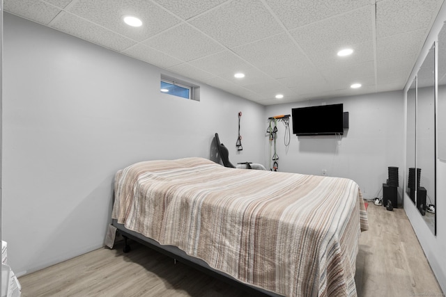 24 Pine Tree Rdg, Meriden, CT 06450 - bedroom with wood finished floors, a drop ceiling, and recessed lighting