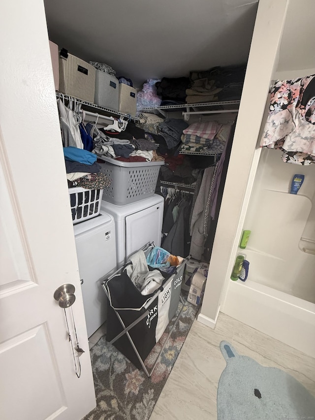 72 School St, Norwich, CT 06360 - laundry room with washing machine and clothes dryer