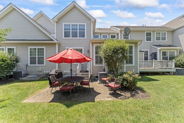 18 Briar Ridge Dr Unit 18, Bethel, CT 06801 - back of house with a patio area, a lawn, and a wooden deck