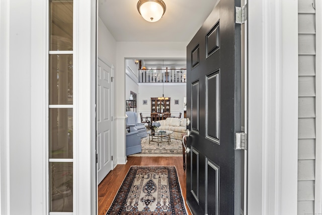 18 Briar Ridge Dr Unit 18, Bethel, CT 06801 - entryway with dark wood-style floors and a chandelier