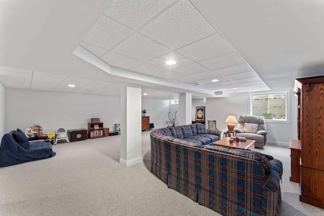 18 Briar Ridge Dr Unit 18, Bethel, CT 06801 - carpeted living area featuring a drop ceiling, recessed lighting, and healthy amount of natural light