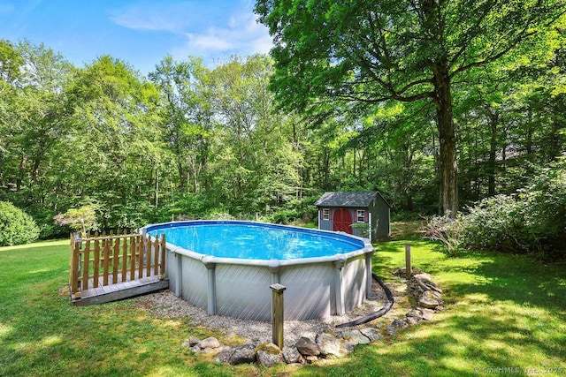 267 Jagger Ln, Hebron, CT 06248 - swimming pool featuring a shed and a yard