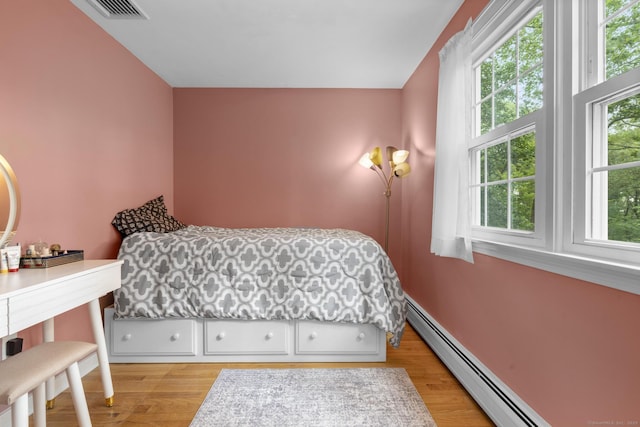19 Buttercup Ln, Shelton, CT 06484 - bedroom with baseboard heating and light wood-type flooring