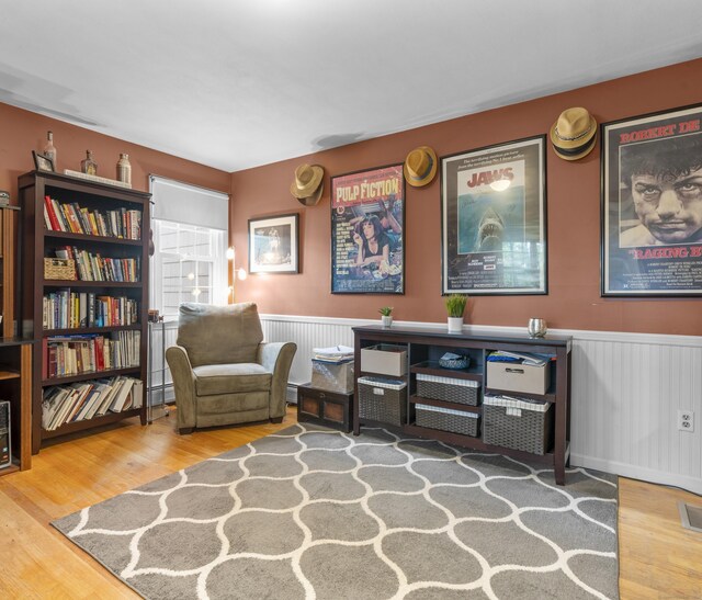 19 Buttercup Ln, Shelton, CT 06484 - living area with wood finished floors and wainscoting