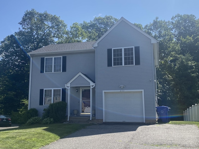 230 White Oak Way, Torrington, CT 06790 - view of front facade with a garage and asphalt driveway