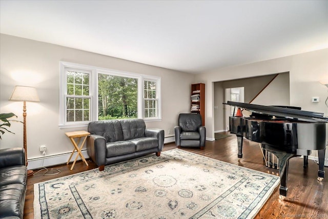 17 Robinhood Rd, Danbury, CT 06811 - living room with a baseboard heating unit and wood finished floors