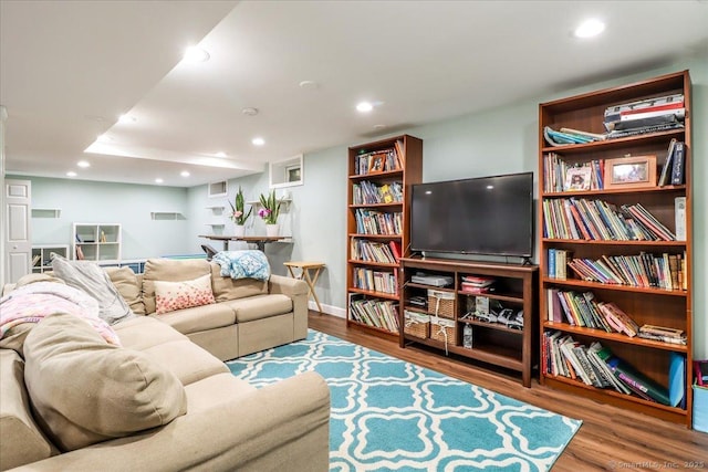 17 Robinhood Rd, Danbury, CT 06811 - living area featuring wood finished floors and recessed lighting