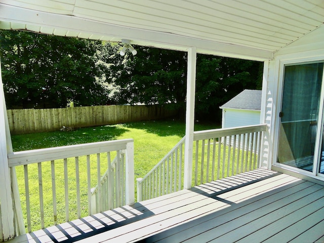 23 Norfolk Rd, Torrington, CT 06790 - wooden terrace with a fenced backyard