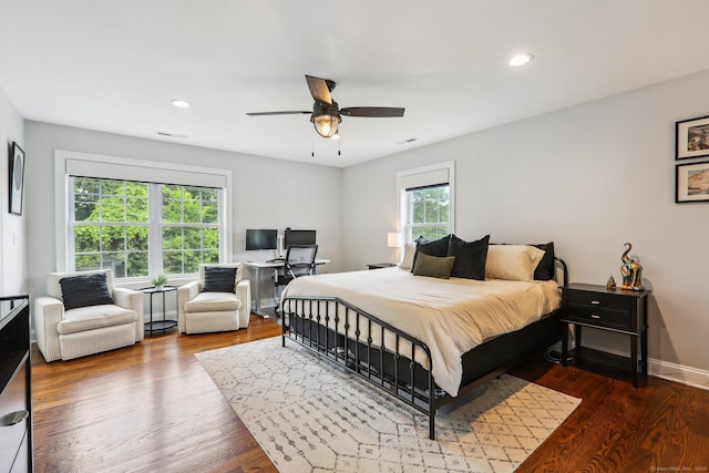 15 Wondy Way, Danbury, CT 06811 - bedroom with wood finished floors, a ceiling fan, and recessed lighting