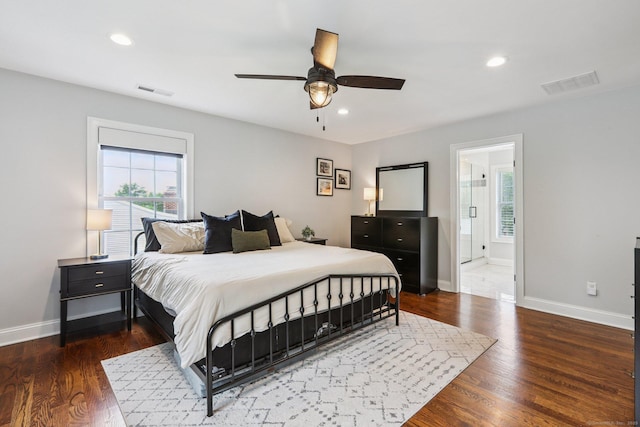 15 Wondy Way, Danbury, CT 06811 - bedroom featuring wood finished floors, recessed lighting, a ceiling fan, and ensuite bath