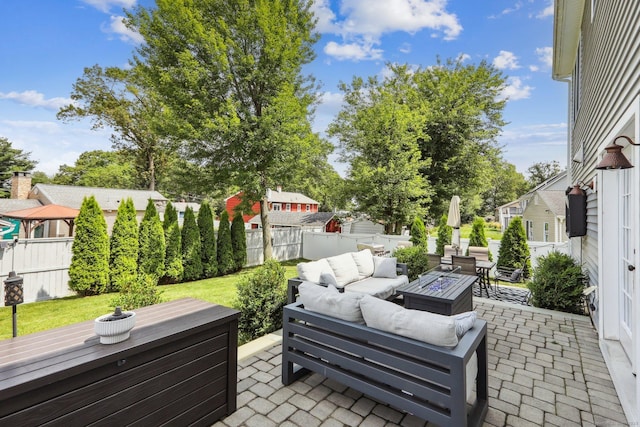 15 Wondy Way, Danbury, CT 06811 - fenced backyard with an outdoor living space and a patio area