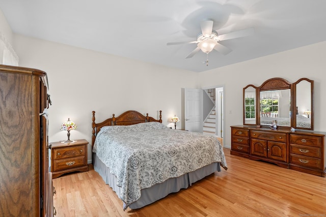 25 Quarry Ln Unit 25, Berlin, CT 06037 - bedroom with light wood-type flooring and a ceiling fan