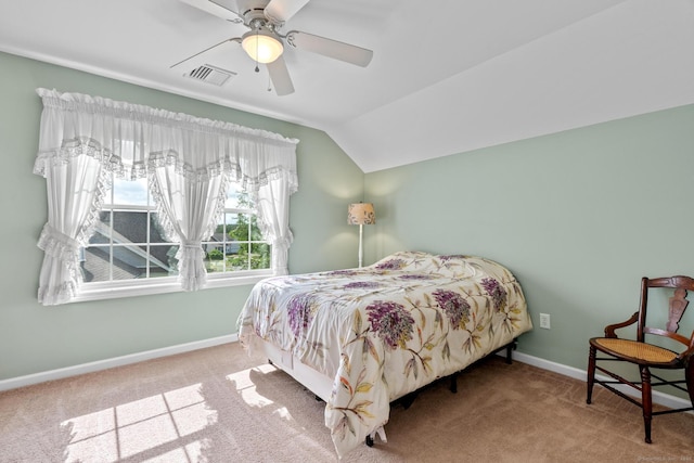 25 Quarry Ln Unit 25, Berlin, CT 06037 - bedroom with vaulted ceiling, carpet, and a ceiling fan