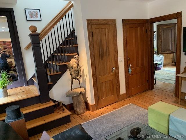 14 Jefferson St, Norwalk, CT 06851 - staircase with hardwood / wood-style flooring