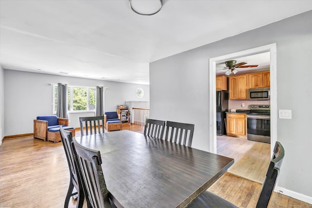 3 Old Hemlock Rd, Brookfield, CT 06804 - dining space featuring light wood-type flooring and a ceiling fan
