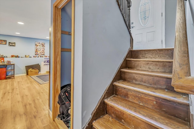 3 Old Hemlock Rd, Brookfield, CT 06804 - stairs with wood finished floors and recessed lighting
