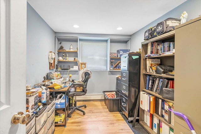 3 Old Hemlock Rd, Brookfield, CT 06804 - office space with wood finished floors, baseboard heating, and recessed lighting