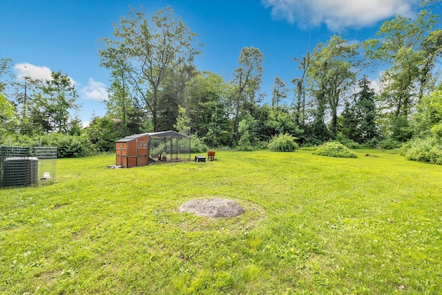 3 Old Hemlock Rd, Brookfield, CT 06804 - view of green lawn with exterior structure and an outdoor structure