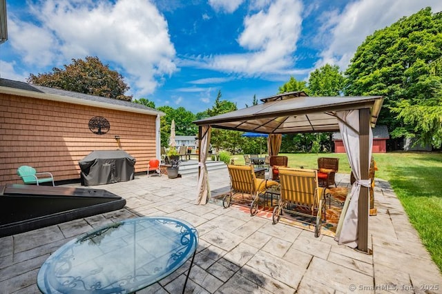 9 Anton Ln, Berlin, CT 06037 - view of patio / terrace with a gazebo, grilling area, and outdoor dining area