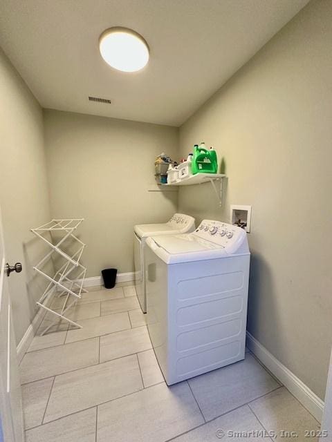 7 Pimlico Rd, Wolcott, CT 06716 - laundry area featuring independent washer and dryer and light tile patterned flooring