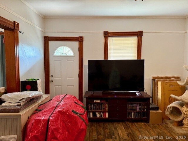 72 Stewart St, Bristol, CT 06010 - bedroom with wood finished floors and crown molding