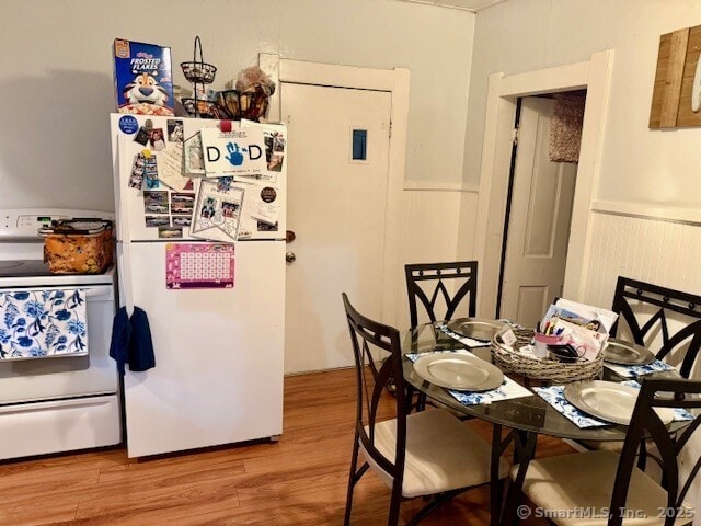 72 Stewart St, Bristol, CT 06010 - dining room with wainscoting and wood finished floors