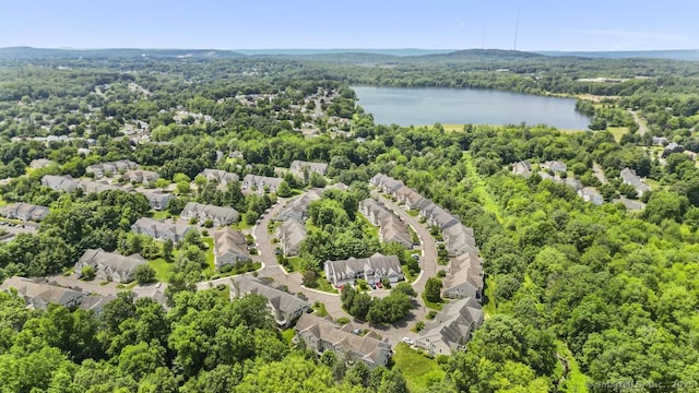 47 Bradford Walk Unit 47, Farmington, CT 06032 - bird's eye view of a nearby body of water and a heavily wooded area