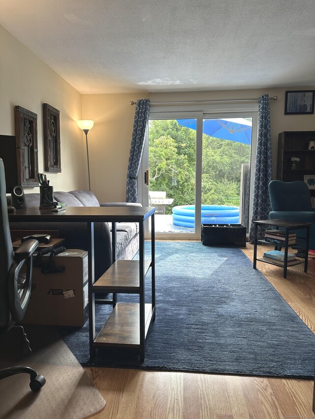 14 Lakeside Dr Unit Q, Ledyard, CT 06339 - office with a textured ceiling