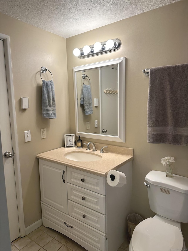 14 Lakeside Dr Unit Q, Ledyard, CT 06339 - bathroom featuring vanity, tile patterned floors, and a textured ceiling