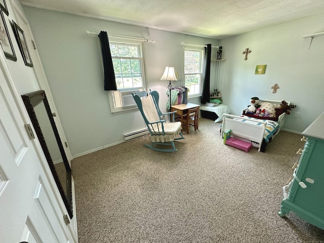 14 Lakeside Dr Unit Q, Ledyard, CT 06339 - living area featuring cooling unit and a textured ceiling